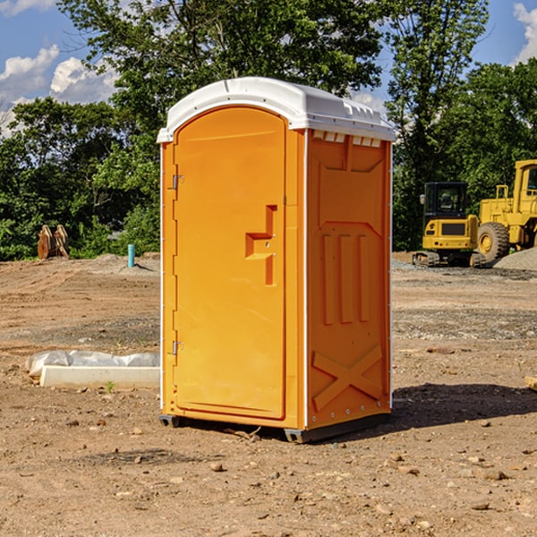 how often are the portable restrooms cleaned and serviced during a rental period in Waterfall